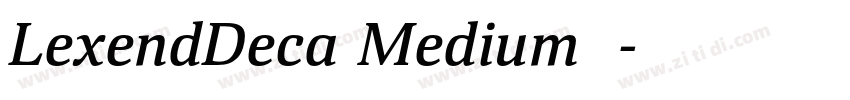 LexendDeca Medium 中字体转换